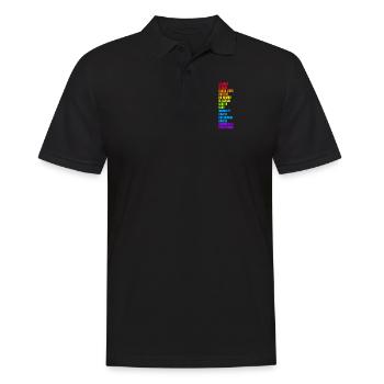 Science is Real Black Lives Matter - Polo Homme - noir - Devant - Kai (181cm)