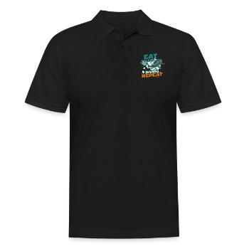 Eat Sleep Diving Repeat - Men's Polo Shirt - black - Front - Kai (181cm)