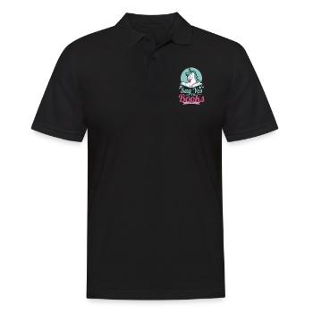 Say Yes To Books - Men's Polo Shirt - black - Front - Kai (181cm)
