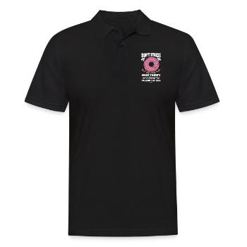 Donut Süssigkeiten Donuts Essen Bäcker Geschenk - Männer Poloshirt - Schwarz - Vorne - Kai (181cm)