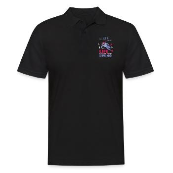 All I Need To Learn About Life Diving - Männer Poloshirt - Schwarz - Vorne - Kai (181cm)