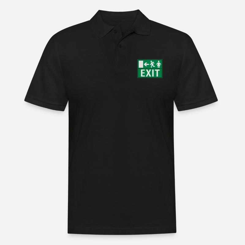 EXIT (FIRE EXIT) - Polo Homme - noir