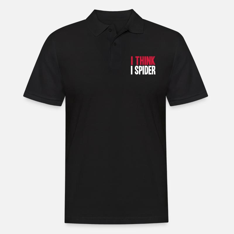 ICH GLAUB ICH SPINNE (DENGLISCH) - Männer Poloshirt - Schwarz