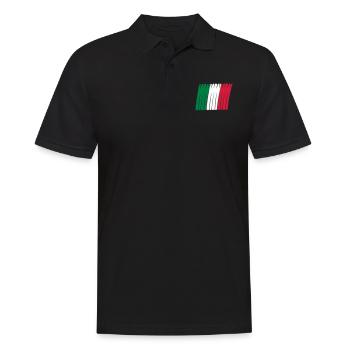 italia banner - Men's Polo Shirt - black - Front - Kai (181cm)