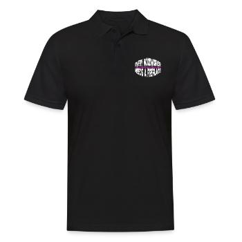funny woodworking daddesign mason present - Männer Poloshirt - Schwarz - Vorne - Kai (181cm)