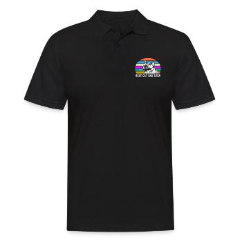 Vater der Katze - Männer Poloshirt - Schwarz - Vorne - Kai (181cm)