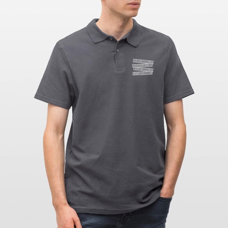 Binary Code Program Language Men's Polo Shirt