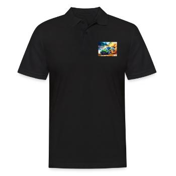 Rallye-Autorennen - Männer Poloshirt - Schwarz - Vorne - Kai (181cm)