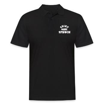 Shirt ohne Spruch lustiges negativ Statement - Männer Poloshirt - Schwarz - Vorne - Kai (181cm)