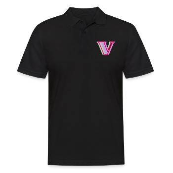 Lettre V multicolore - Polo Homme - noir - Devant - Kai (181cm)
