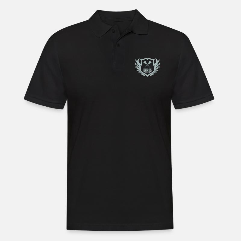 darts crest - Männer Poloshirt - Schwarz