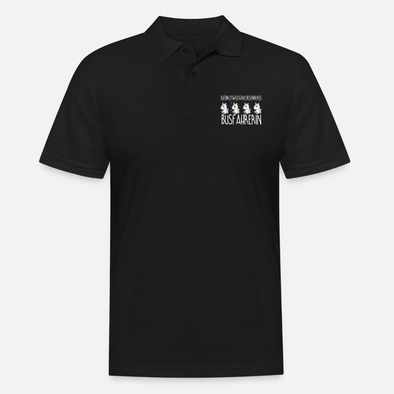 BUSFAHRERIN - Toll - Männer Poloshirt - Schwarz