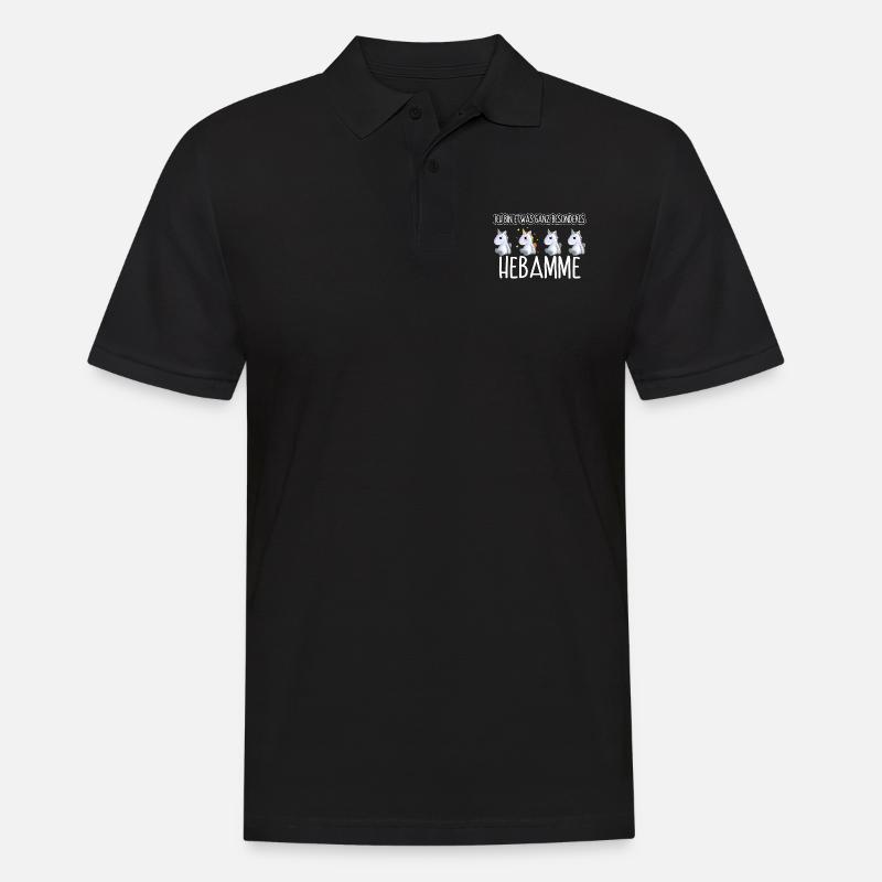HEBAMME - Toll - Männer Poloshirt - Schwarz