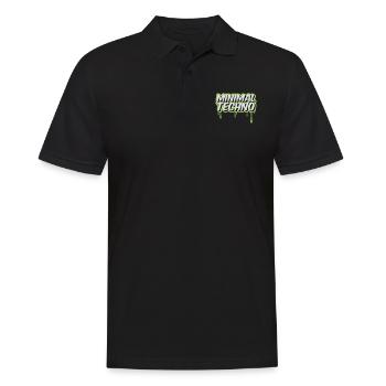 MINIMAL TECHNO - Männer Poloshirt - Schwarz - Vorne - Kai (181cm)