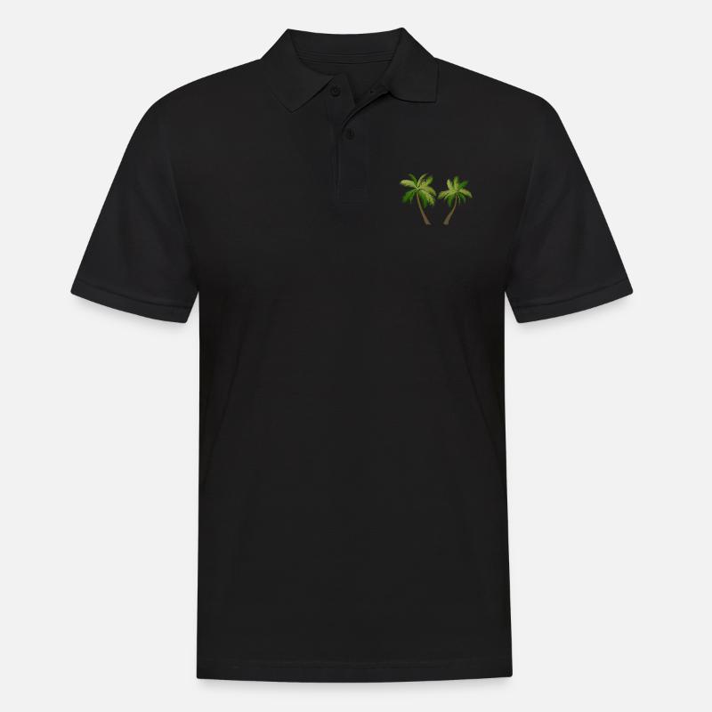 Palmen Baum Palmen - Männer Poloshirt - Schwarz
