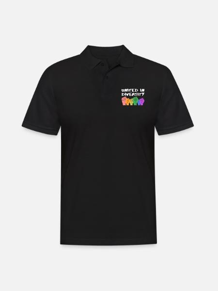United in diversity gift - Men's Polo Shirt - black