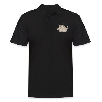 Wild boar - Men's Polo Shirt - black - Front - Kai (181cm)