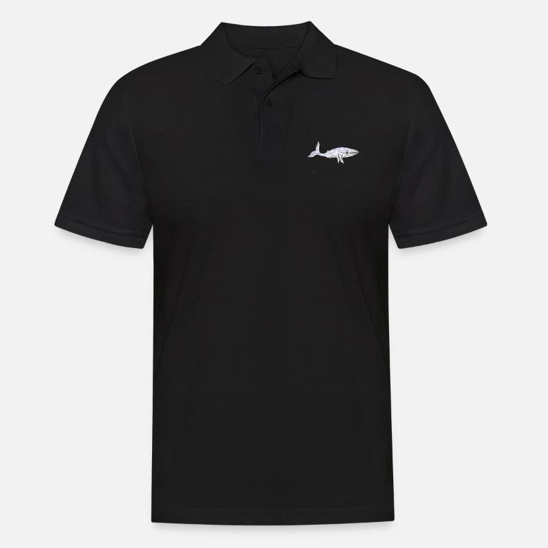 Mimosarella Walfisch - Männer Poloshirt - Schwarz