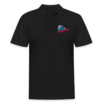 not talk to me - Männer Poloshirt - Schwarz - Vorne - Kai (181cm)