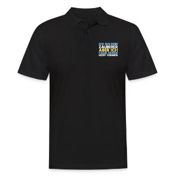 Ich Bin Kein Zauberer, Aber Ich Kann Deinen... - Männer Poloshirt - Schwarz - Vorne - Kai (181cm)
