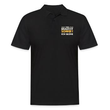 Wer Braucht Sonne? Ich Blühe - Männer Poloshirt - Schwarz - Vorne - Kai (181cm)