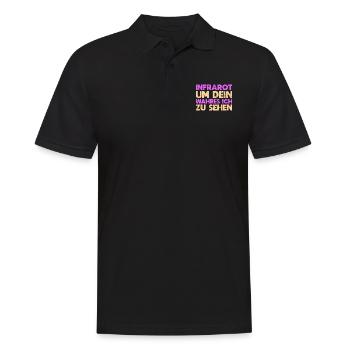 Infrarot, Um Dein Wahres Ich Zu Sehen - Männer Poloshirt - Schwarz - Vorne - Kai (181cm)