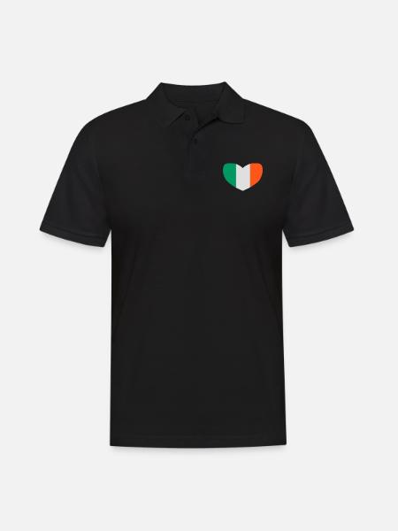 j'aime l'irlande - Polo Homme - noir