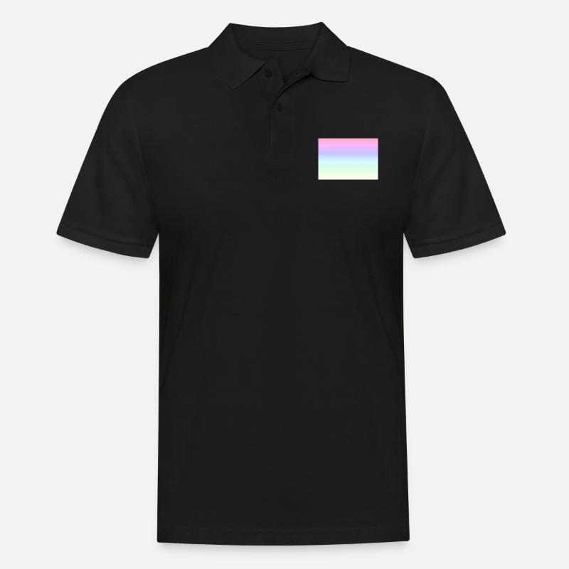 Pastel rainbow gradient case background - Men's Polo Shirt - black