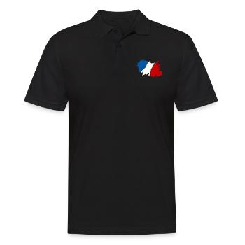Frankreich Französische Fahne Franzose France Deko - Männer Poloshirt - Schwarz - Vorne - Kai (181cm)