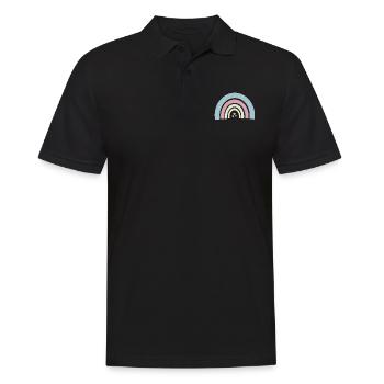 Colorful arches with hearts in pastel colors - Men's Polo Shirt - black - Front - Kai (181cm)