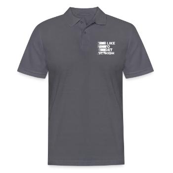I Like To Get High. Wanderung Spaß Wandern Design - Männer Poloshirt - Anthrazit - Vorne - Nico (186cm)