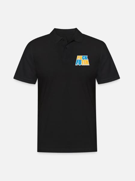 puck futin logo design - Men's Polo Shirt - black