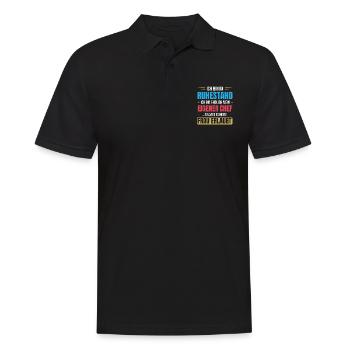 Ruhestand Spruch für Rentner und Pensionierung - Männer Poloshirt - Schwarz - Vorne - Kai (181cm)