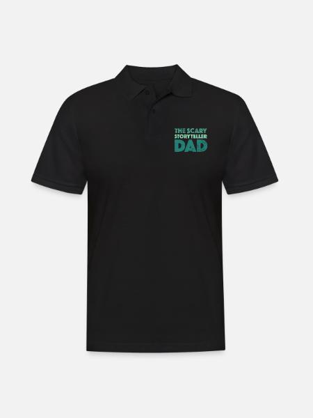 Le père conteur effrayant - Polo Homme - noir