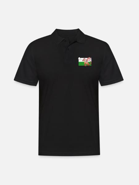 Puffing Welsh Dragon - Gregory - Men's Polo Shirt - black
