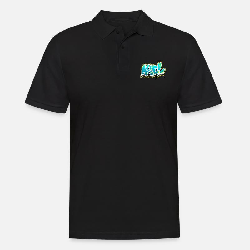Graffiti Name Axel - Männer Poloshirt - Schwarz