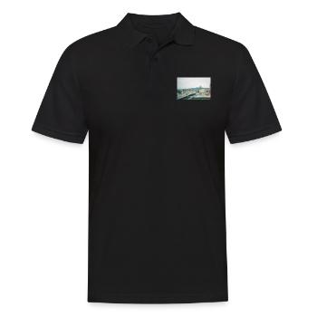 Prime Tower Zürich - Männer Poloshirt - Schwarz - Vorne - Kai (181cm)