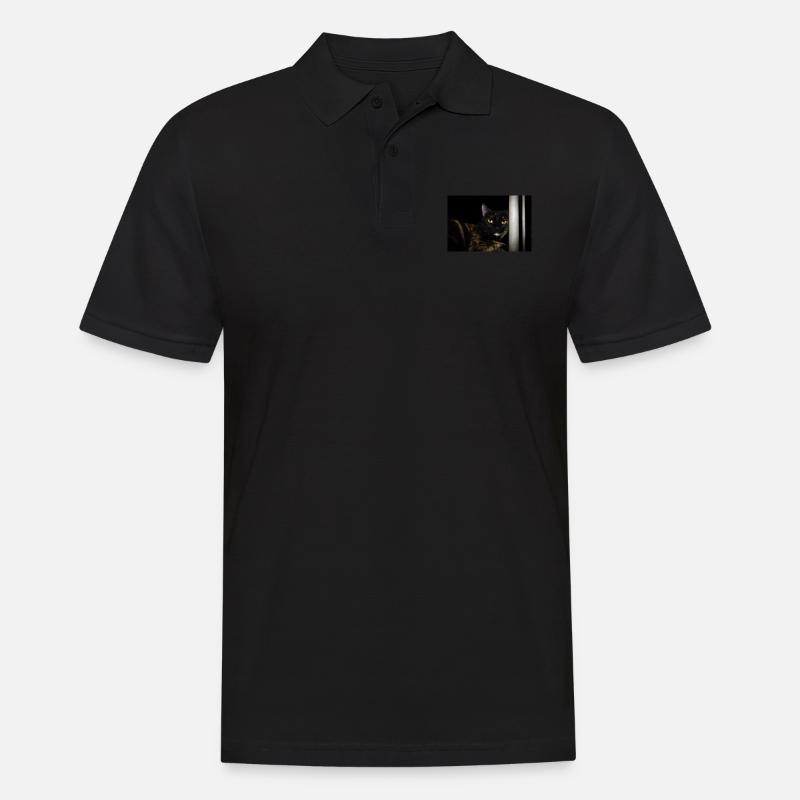 die schwarze Katze - Männer Poloshirt - Schwarz