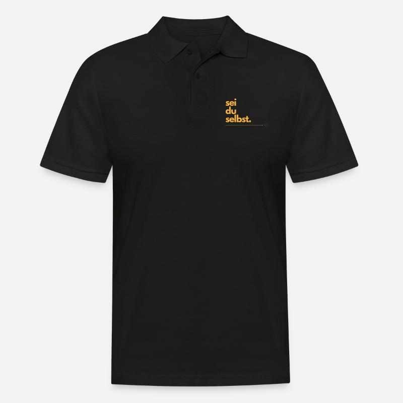 sei du selbst - Männer Poloshirt - Schwarz