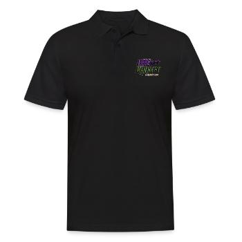 spaß müde süchtig zitat frühaufsteher kaffeesatz - Männer Poloshirt - Schwarz - Vorne - Kai (181cm)