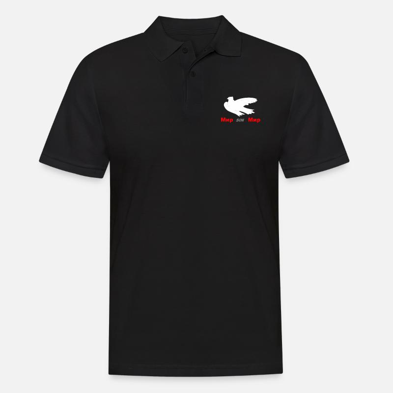 Мир sin Мир - Männer Poloshirt - Schwarz