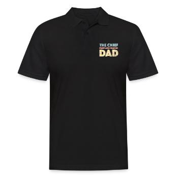 The Chief Pancake Maker Dad - Men's Polo Shirt - black - Front - Kai (181cm)