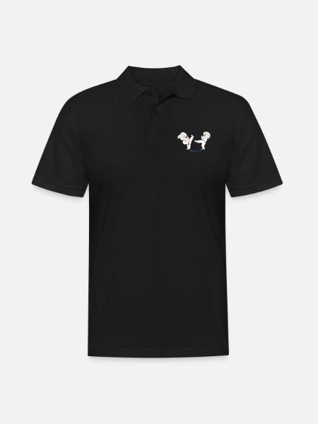 Happy Louis - KARATE DUO - Men's Polo Shirt - black