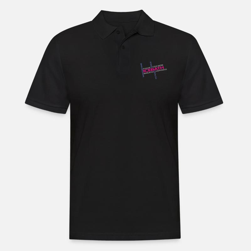 eisbader winterbader kälteresistent eisbad - Männer Poloshirt - Schwarz