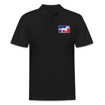 Red Blue Sport Horse - Men's Polo Shirt - black - Front - Kai (181cm)