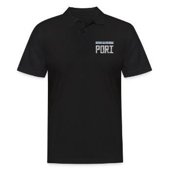 Pori - Männer Poloshirt - Schwarz - Vorne - Kai (181cm)