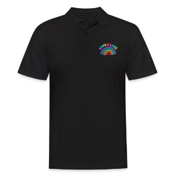 Love is all - Männer Poloshirt - Schwarz - Vorne - Kai (181cm)