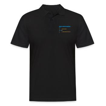 Les programmeurs, logiciels, informatique, développeur - Polo Homme - noir - Devant - Kai (181cm)