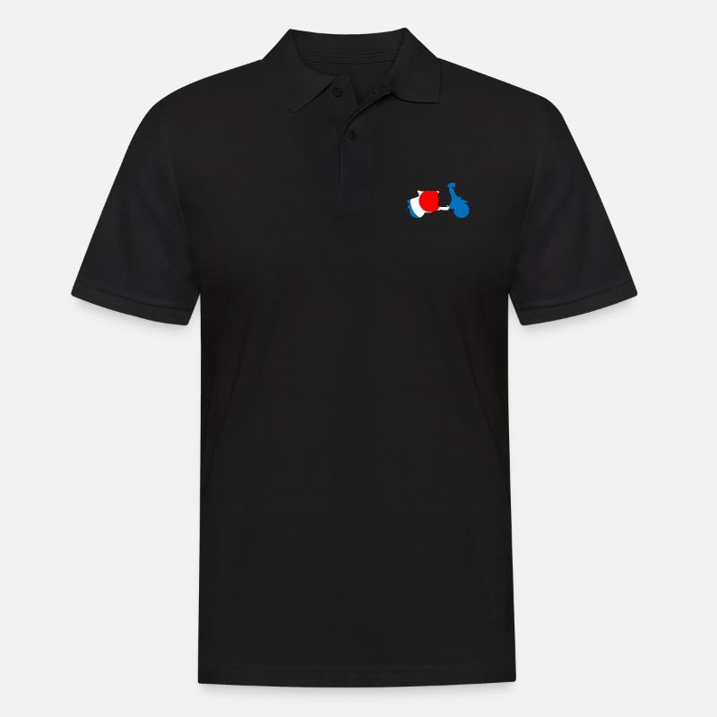 Roundel Target 60s Motorroller - Männer Poloshirt - Schwarz