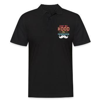 Es gibt keine Hood wie Fatherhood Father - Männer Poloshirt - Schwarz - Vorne - Kai (181cm)